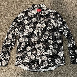 SUPREME Floral Button Down Shirt Size Medium